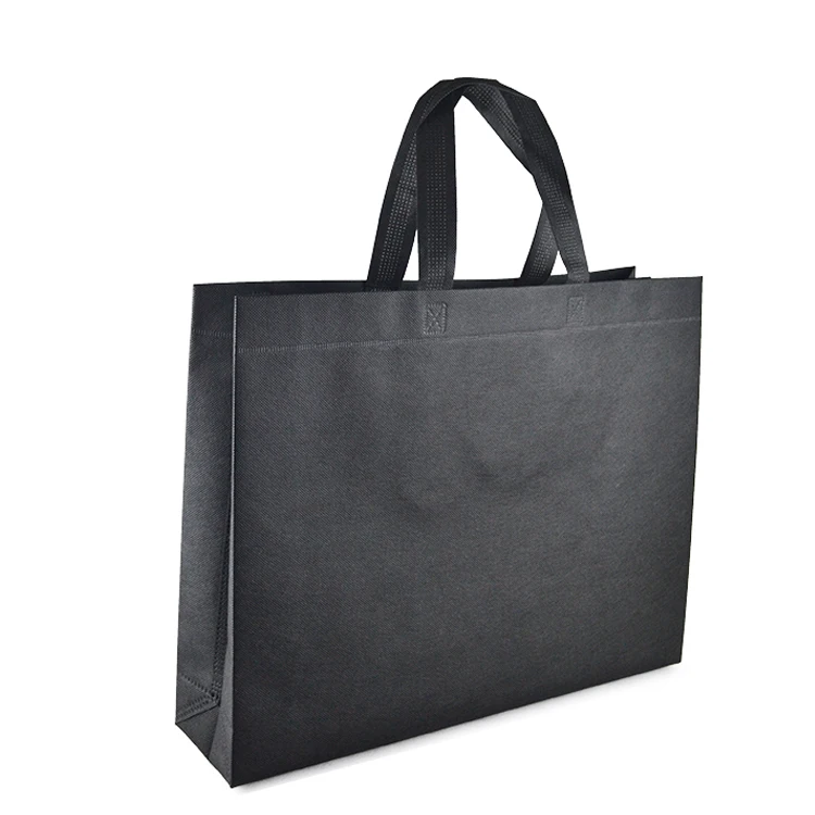 

Custom Cheap Black Ultrasonic Non-woven Fabric Carry Polypropylene Shopper Bag, As client's requirement