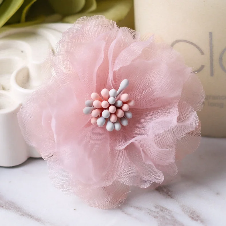 

Organza tulle handmade flower for hat