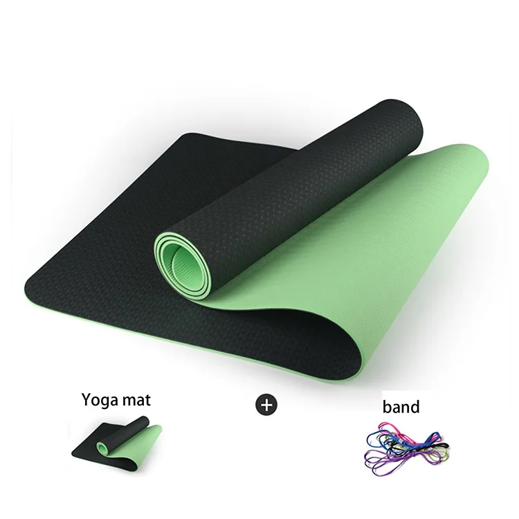 

Cheap price stock TPE yoga mat 6mm gym mat fitness mat with large quantity, Customized color