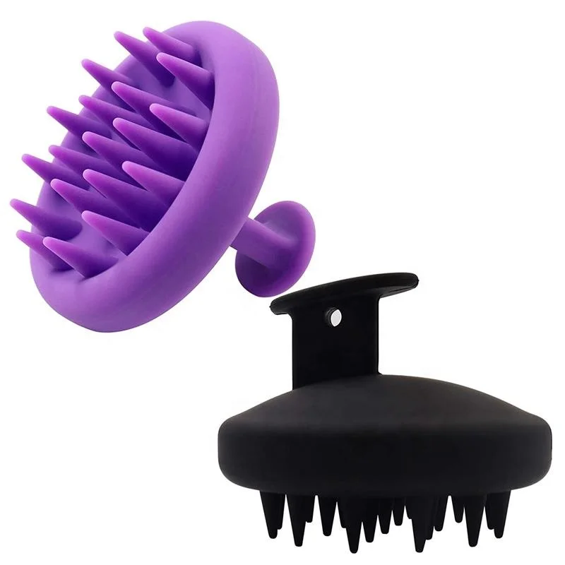 

2021 Customize logo 100% Soft Silicone Hair Scalp Scrubber Shampoo Brush with Manual Head Massager Scratcher, Various