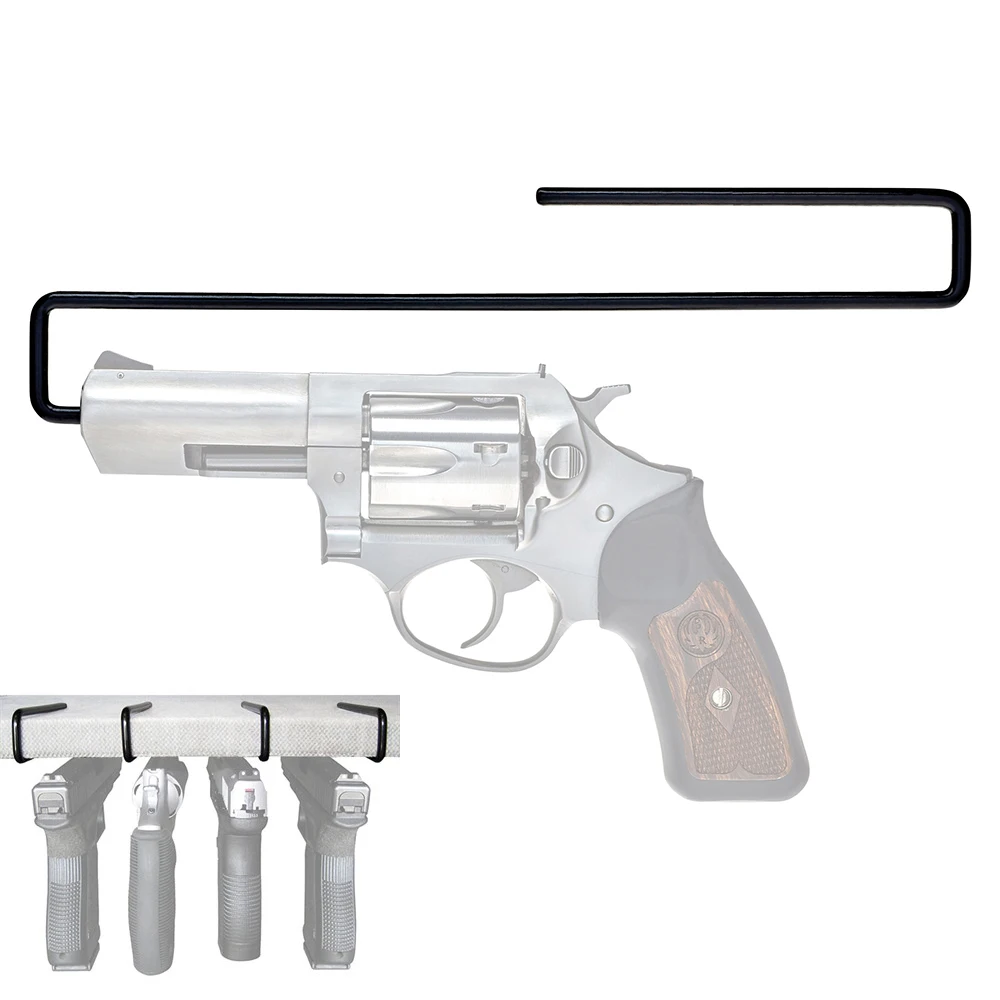 

Tactical Gun Safe Hanger Pistol Storage Hook Rack Holder Easy Use for Hunting Hand gun Pistol Accessories, Black