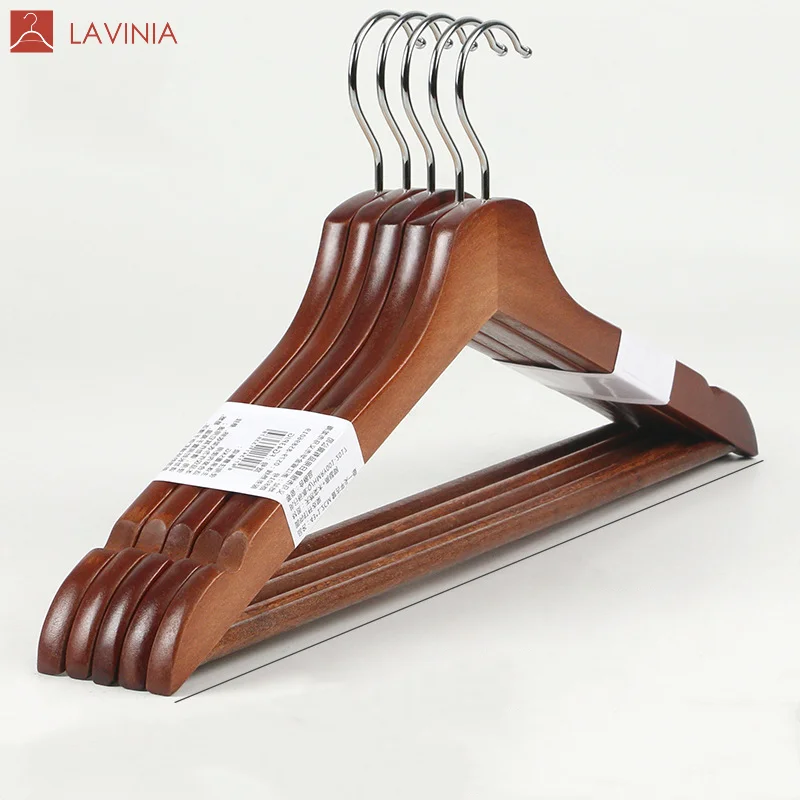 

Lavinia hot sale manufacturer wholesale hangers high quality custom wooden clothes hanger