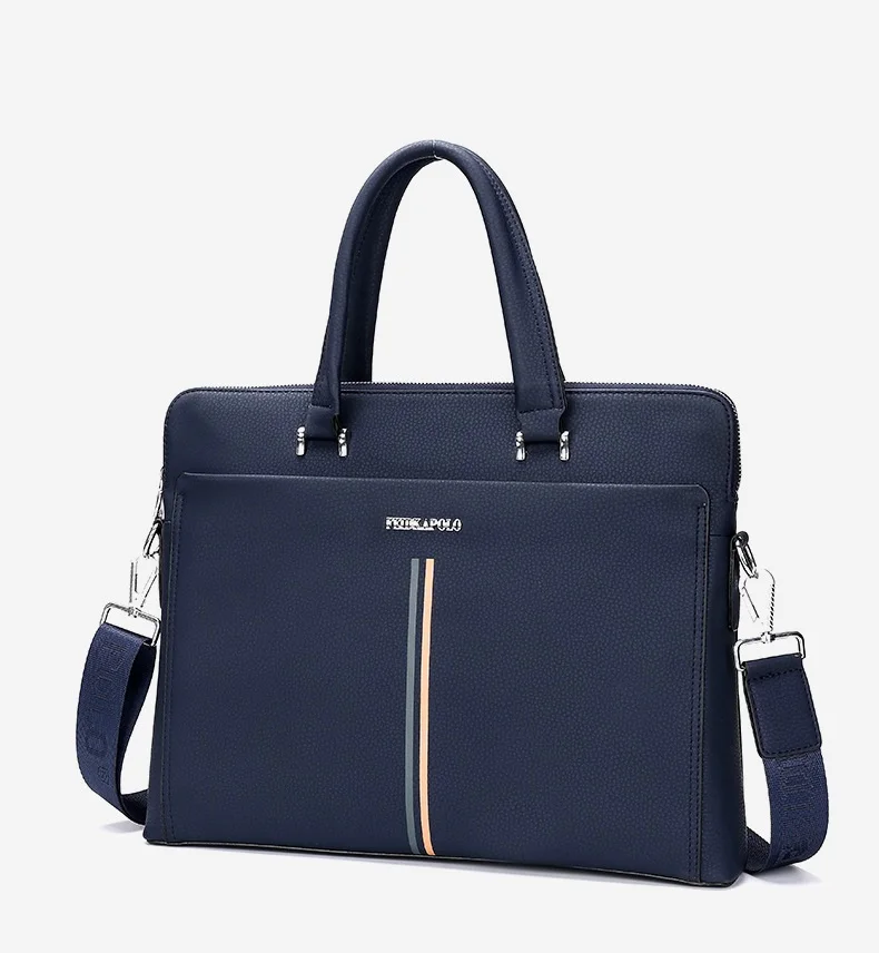 

2021 New Model Soft Men Tote Shoulder Fashion Business Laptop Briefcase