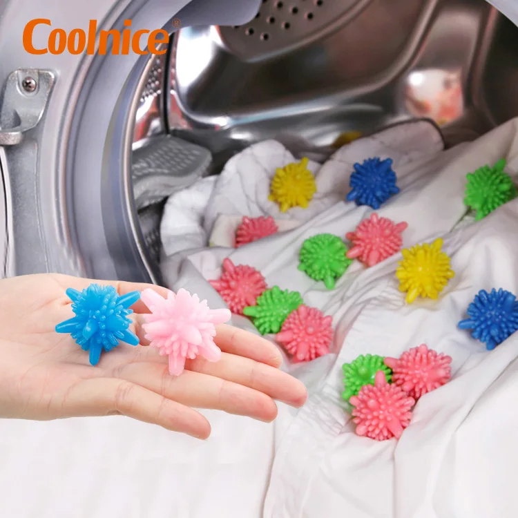 

2021 Reusable Tangle-Free Laundry Scrubbing Balls Solid Colorful Magic Laundry Washing Balls for washing machine