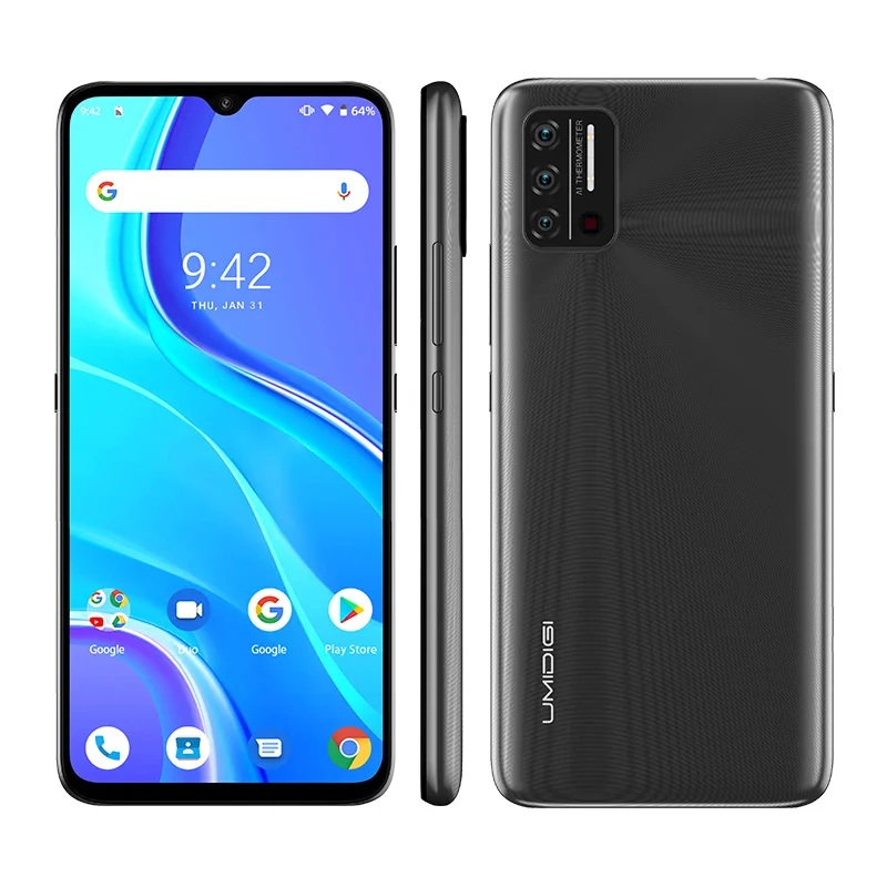 

UMIDIGI A7S 6.53 Inch Android 10 Smartphone with Non Contact Digital Infrared Thermo meter with Quad Cameras