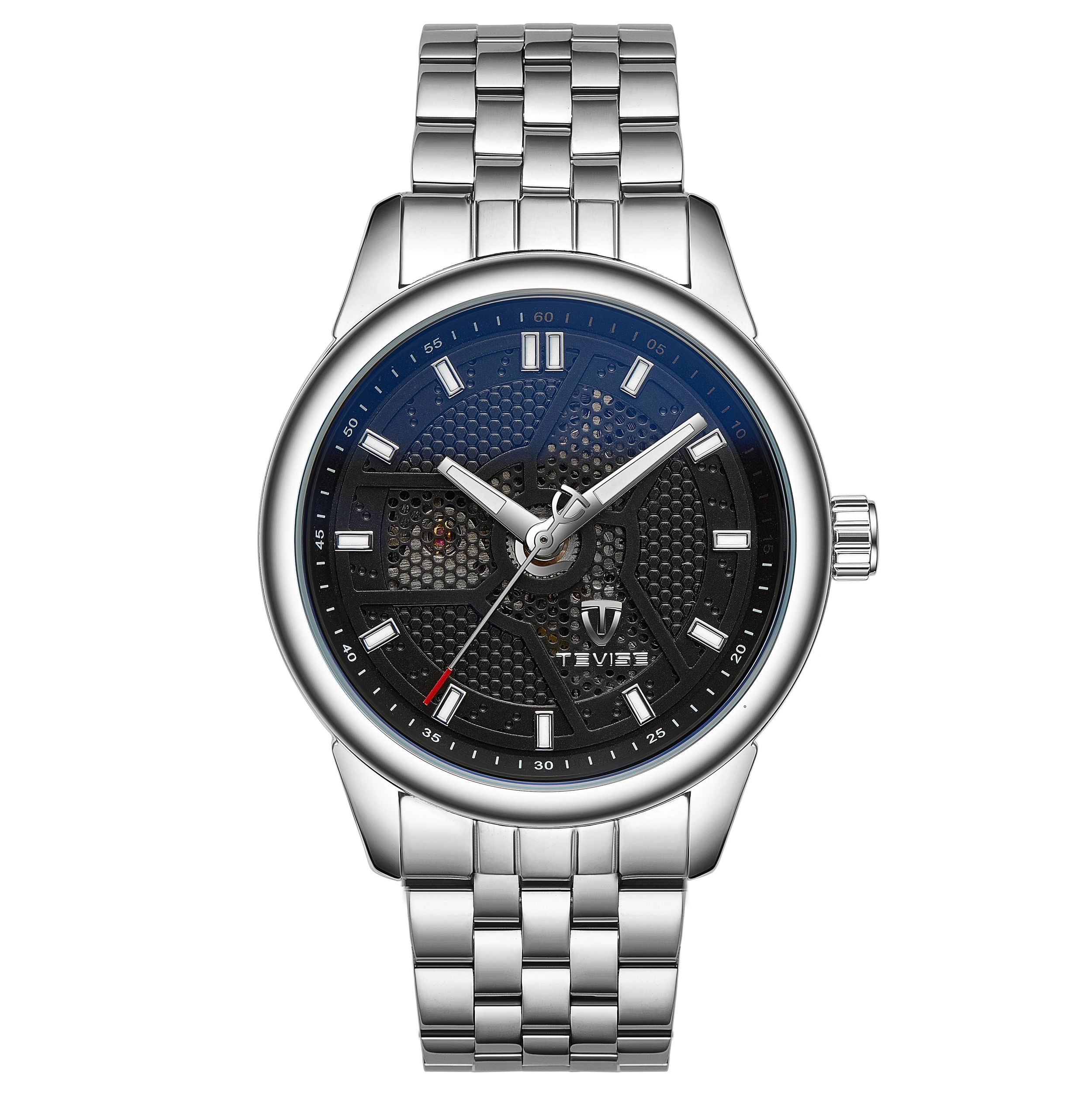 

luxury watch mens stainless steel mechanical wristwatches fashion male gift box set, Any color are available
