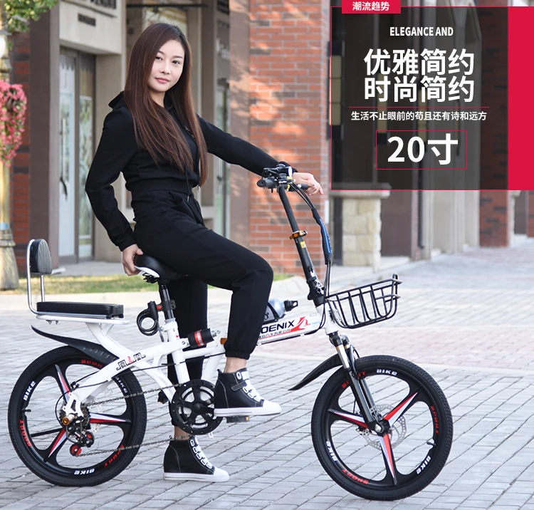 

20 inches Carbon steel frame portable folding bike mini light weight fold up bike best cheap foldable bike for sale, 4 color