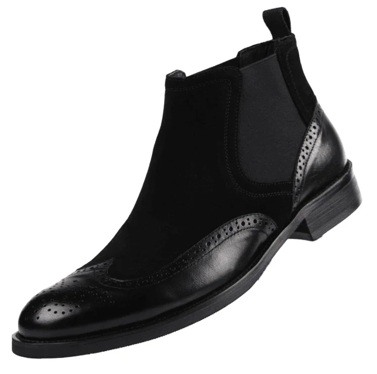 

Factory Direct SalesHigh help leather shoes man flip fur leather business boots