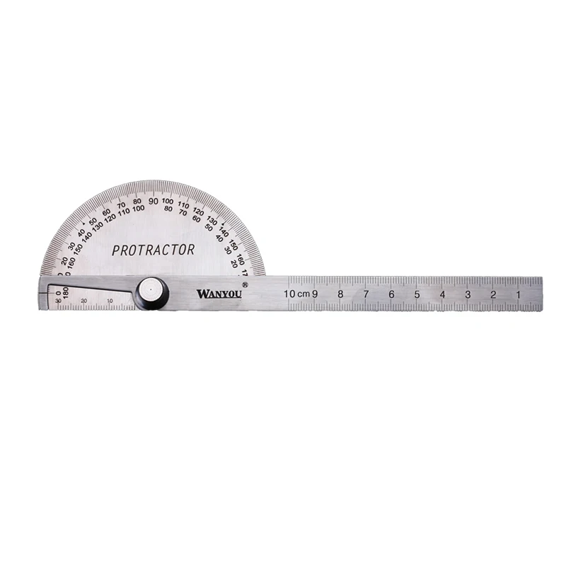 
100mm Stainless Steel single Arm 180 Degree bevel Protractor angle degree measuring tools goniometer Angle Finder 