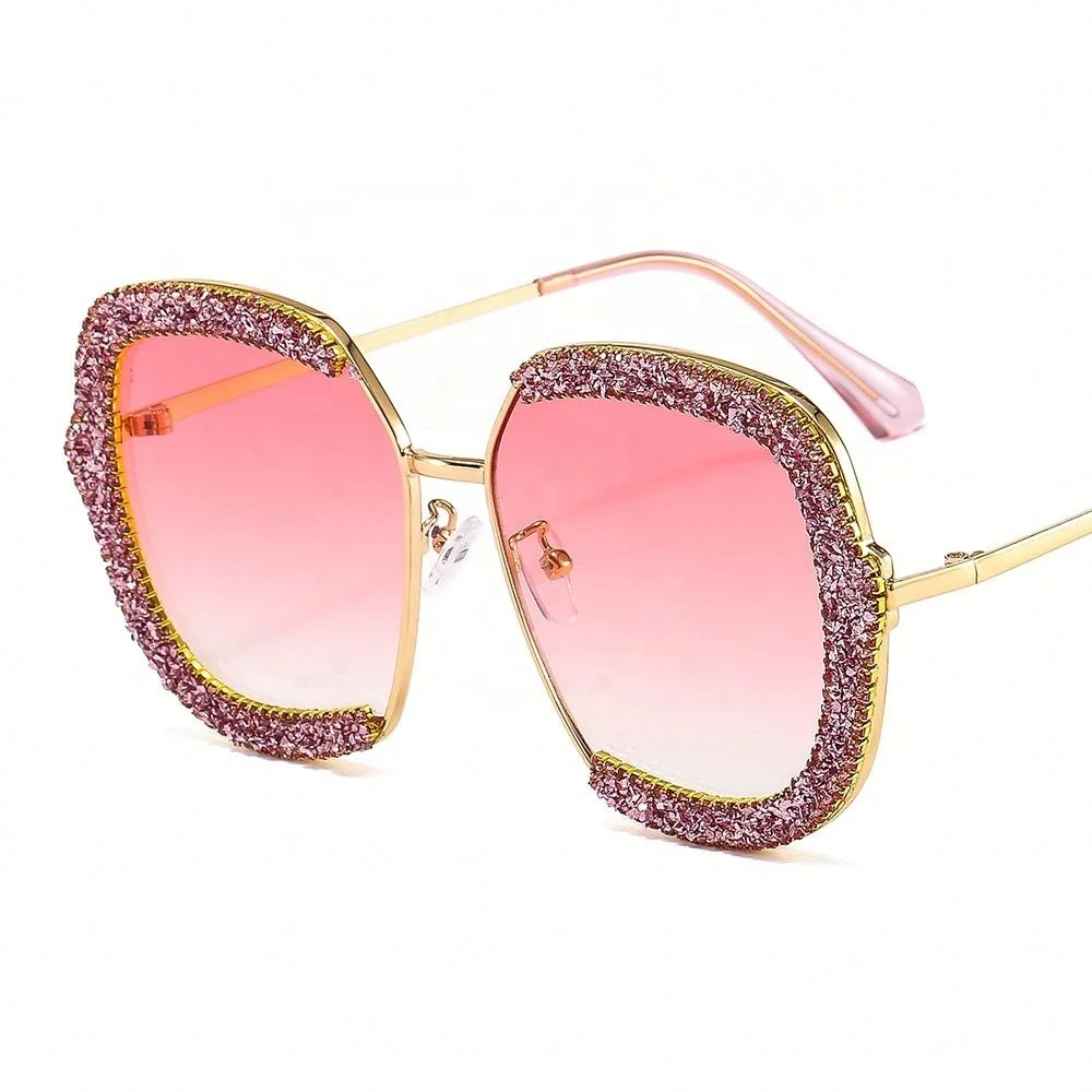 

Women Summer Sunglass INS Fashion Girl Shiny Rhinestone Retro Party Sunglasses in Stock, Colors