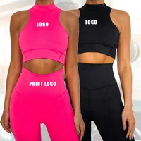 

Multi-Color Two Piece Set High Waist Fitness Seamless High Waist Yoga Pants Leggings Sets