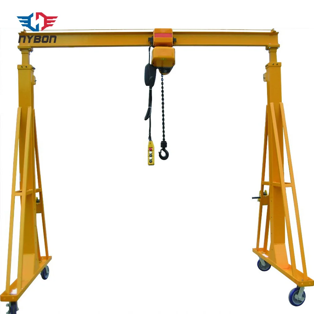 
Light Weight adjustable manual Small 5 ton Mobile Workshop Mini Gantry Crane cost 