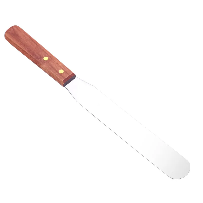 

8 inch stainless steel cake butter knife with wooden handle
