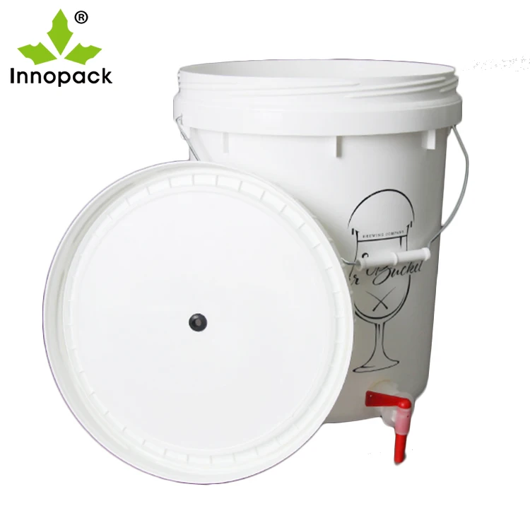 30l White Home Brewing Beer Plastic Bucket Fermentation Plastic Bucket