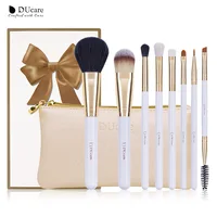 

DUcare Milky 8 Pcs Makeup Brush Set Soft Synthetic Hair Wood Handle Foundation Powder Blush Eyeshadow Makeup Tools