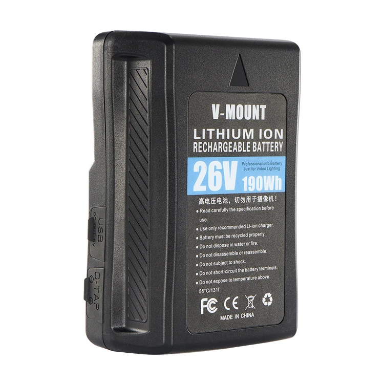 

Mamen BP-190S-26V V-lock battery pack 26V, 13000mAh, 190Wh Rechargeable Li-ion Battery, Black