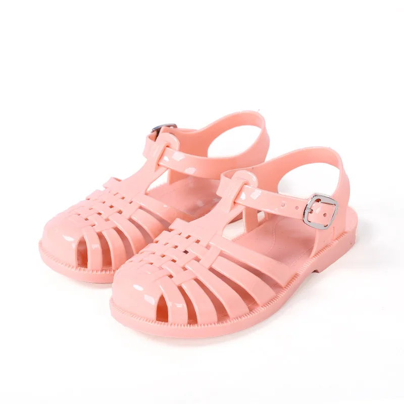 

Candy Color Children's Sandals Boys and Girls Beach Jelly Shoes, Customized color