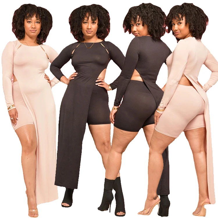 

2021 Boutique Clothing Hollow Out Sexy Women Jumpsuit&Romper 2 Piece Pants Set Plus Size Casual Summer Outfits Ladies Short Sets