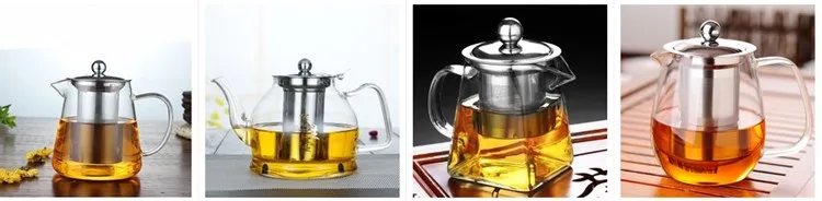 Direct Deal High Borosilicate Pyrex Transparent Hot Tea Pot Set Glass