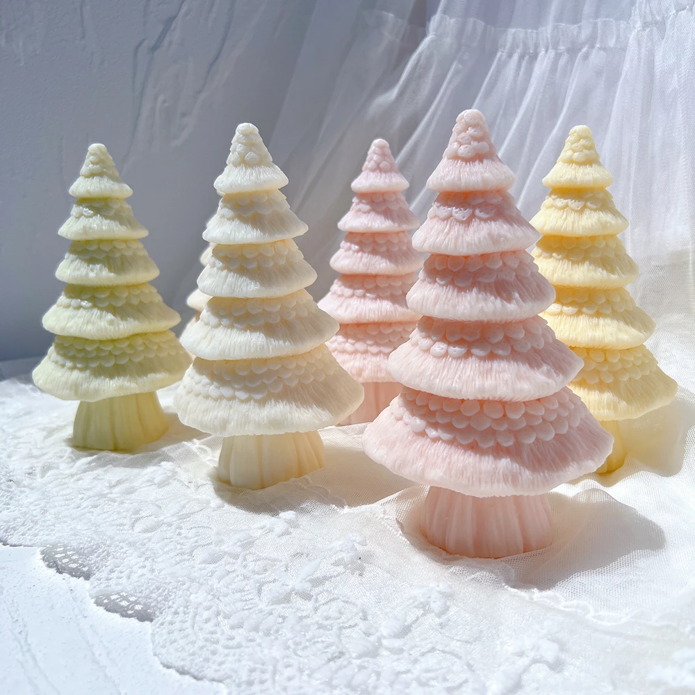 Christmas Tree Silicone Candle Mold Christmas Home Decor Taper Silicone Mold Dinner Soy Wax Silicone Mould Christmas Decor