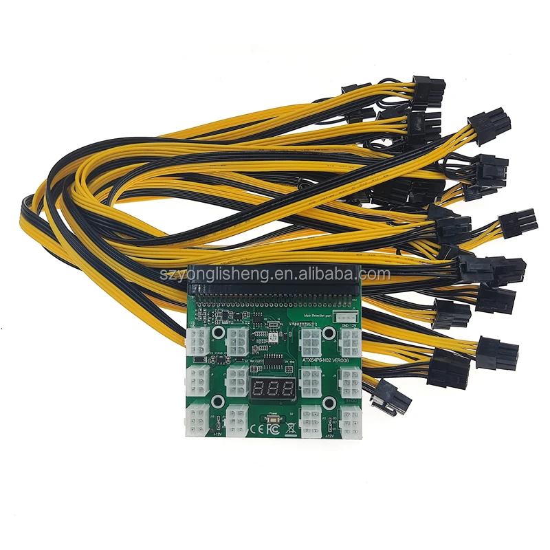 

ATX Breakout Board cable For Server Power Supply For 1200W 750W PSU GPU 12 Port 6 To 8 Pin Connector PCI-E Output Module
