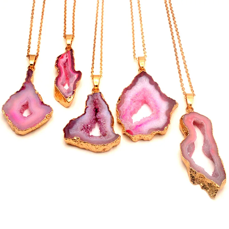 

Natural Stone Agate Crystal Pendant Irregular Stone Jewelry Gemstone Pendants