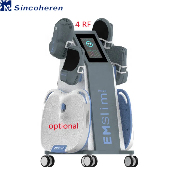 

Sincoheren 2021 Newest Emslim Bodysculpt Neo Nova With 4 Rf Handles Professional Ems Rf Sculpt Machine Muscle Building, Dark gray/ white