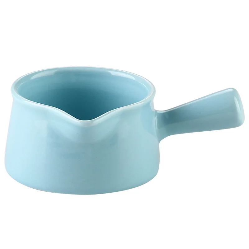 

Low Price High Temperature Resistance Mini Nordic Milk Sugar Jug Sauce Dish Ceramic Coffee Cooking Pot with Handle, Shown as picture