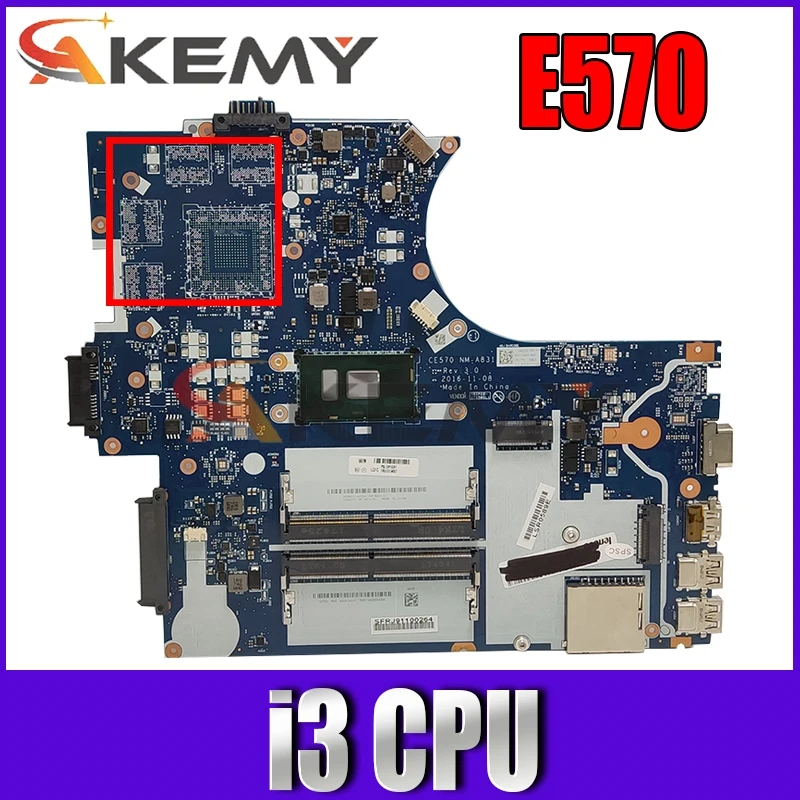 

For Thinkpad E570 E570C CE570 NM-A831 Laotop Mainboard NM-A831 Motherboard with i3 CPU DDR4 100% Fully Tested