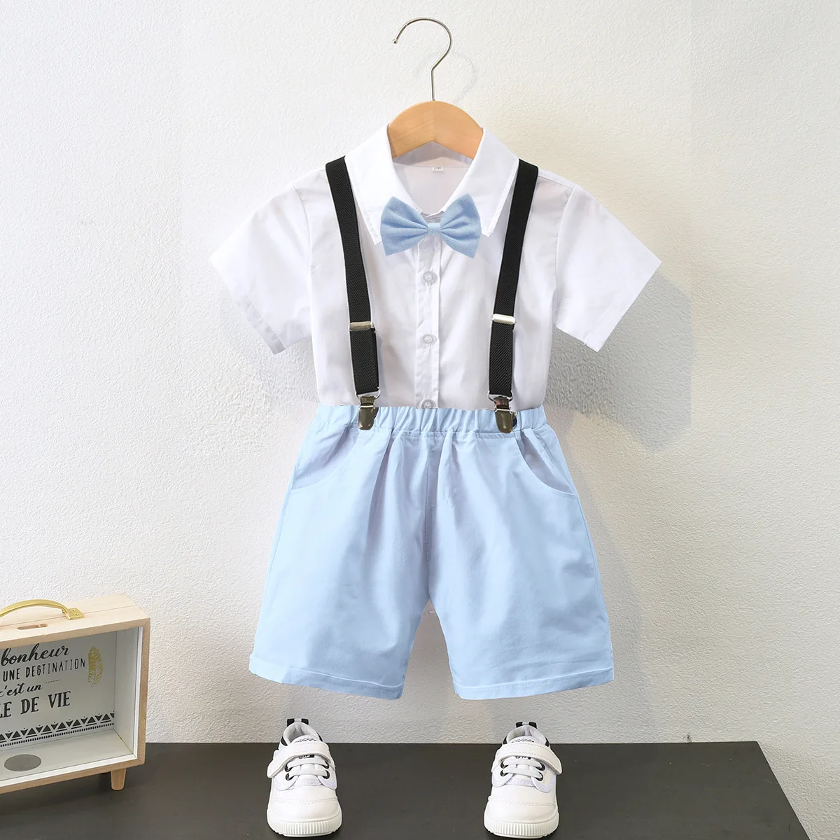 

Factory Directly Kids Casual Summer Clothing Sets Dress For Kids Boys Gentlemen Short T Shirt Set