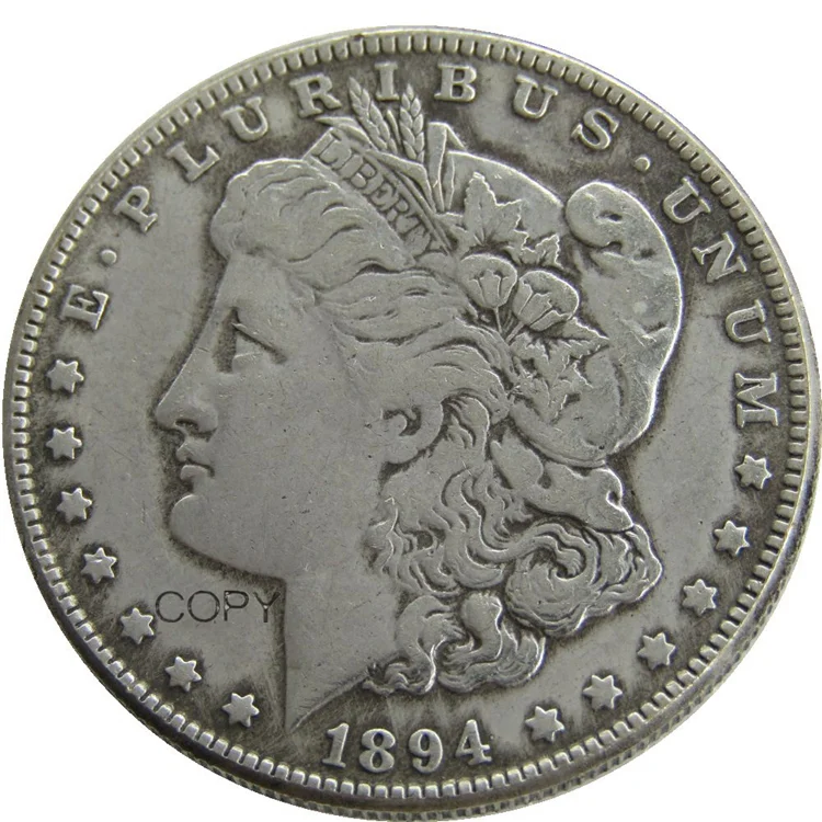 

US 1894 P/O/S Morgan Dollar Silver Plated Replica Decorative Commemorative Coins