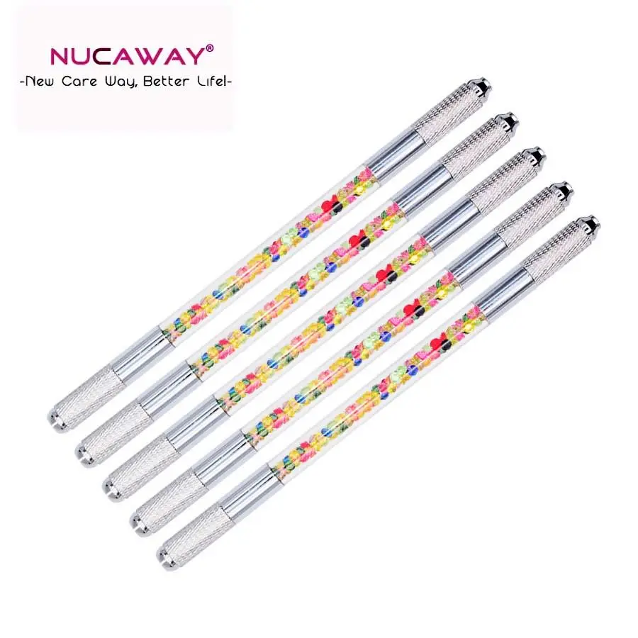 

New High Quality Colorful Crystal Eyebrow Tebori Pen Permanent Makeup Handtool 3D Microblading Eyebrow Tebori Pen, Transparent