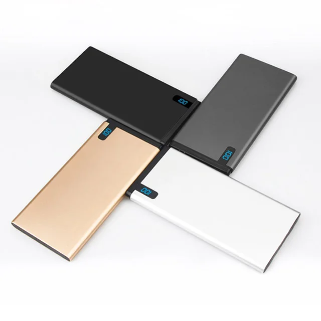 Portable Ultrathin power bank8000mAh/ 10000mAh LED Light Brushed Aluminum Dual USB Backup Battery for Phone and Tablet - ANKUX.COM