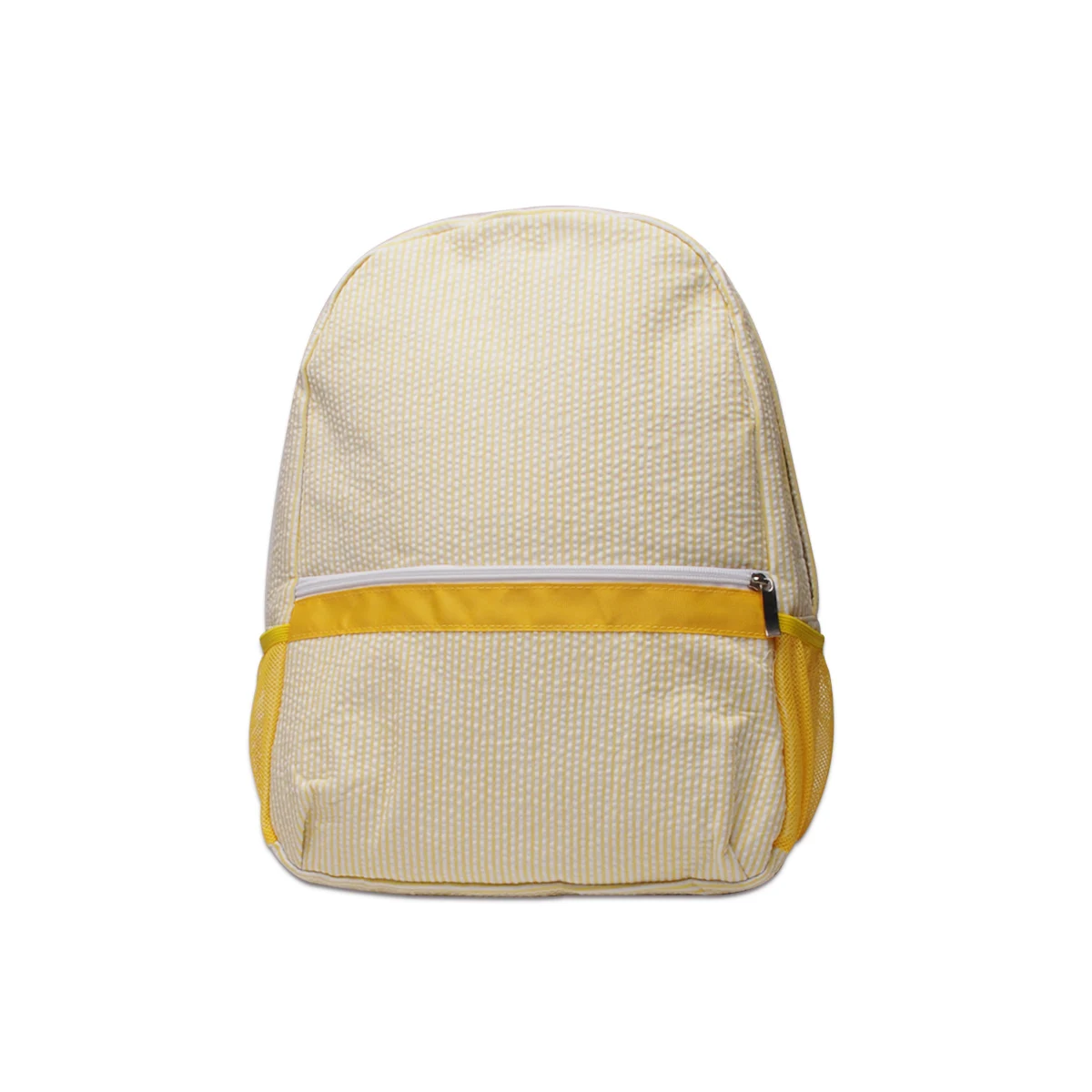 

RTS School Backpack Wholesale Zipper Kids Children Monogrammed Seersucker Backpack for Spring Summer DOM113031