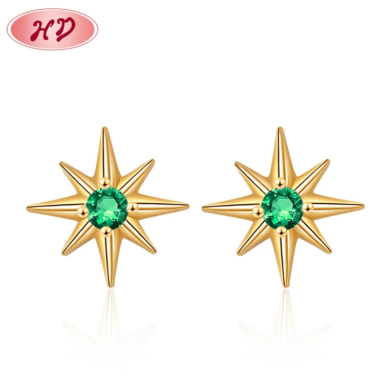 

Earring Making Supplier Luxury Jewelry Earrings Teacher Irregular Star Huggies Earrings With Brass Gold-Plated