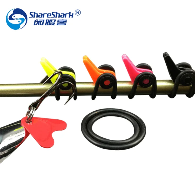 

10set/bag Multiple Color Fishing Bait Hanger Lure Fishing Rod Hook Keeper Fishhook Safety Holder Fish Tackle Pesca Accessories, 10colors