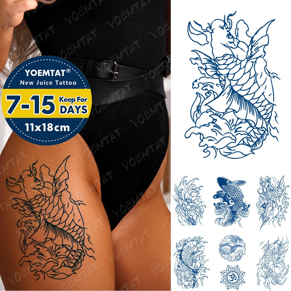 

New Popular Flower Juice tattoos lasting Semi-permanent temporary waterproof printer tattoo sticker, Cmyk