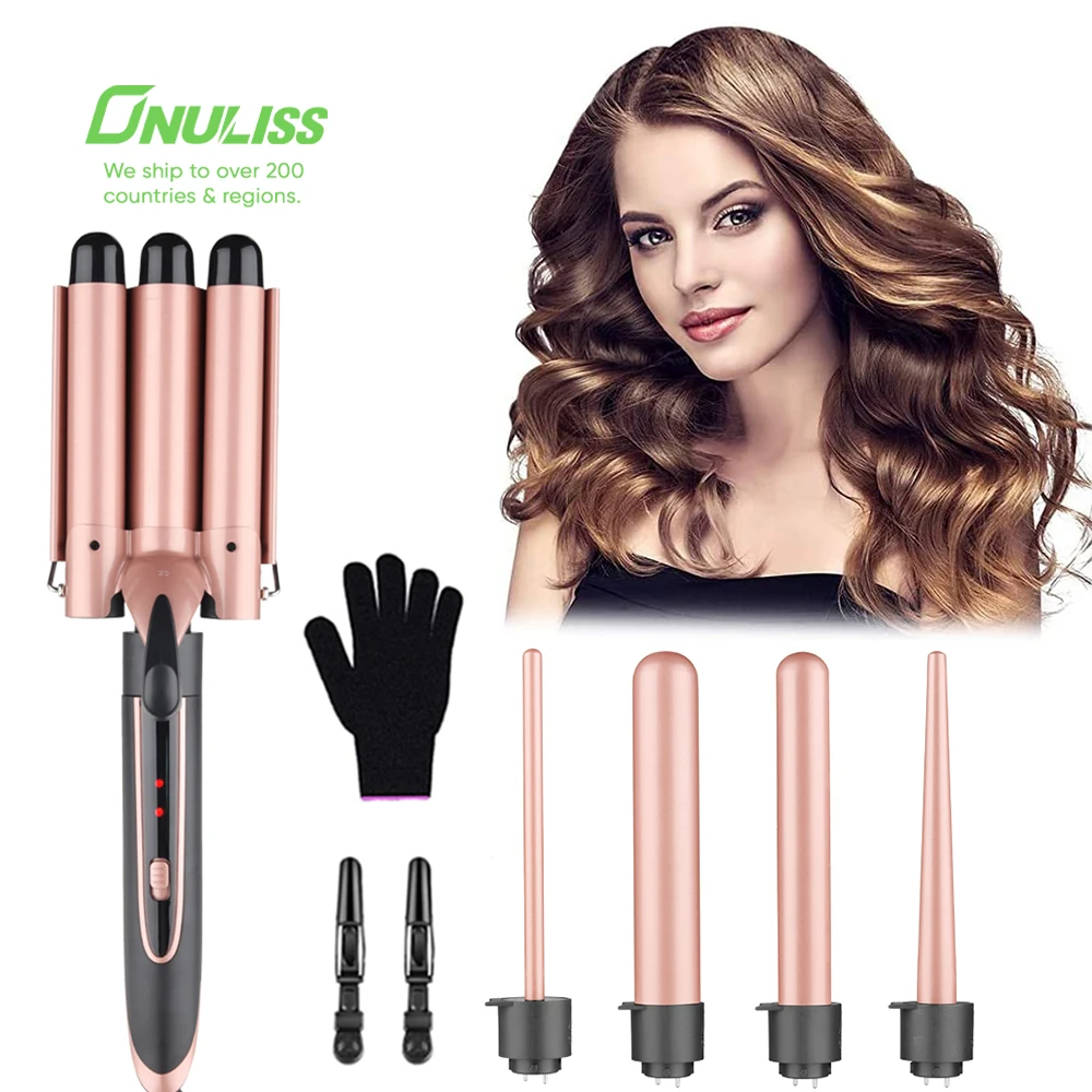 

2022 5 in 1 New Hair Curling Iron Wand Professional Electric Hair Curler Set