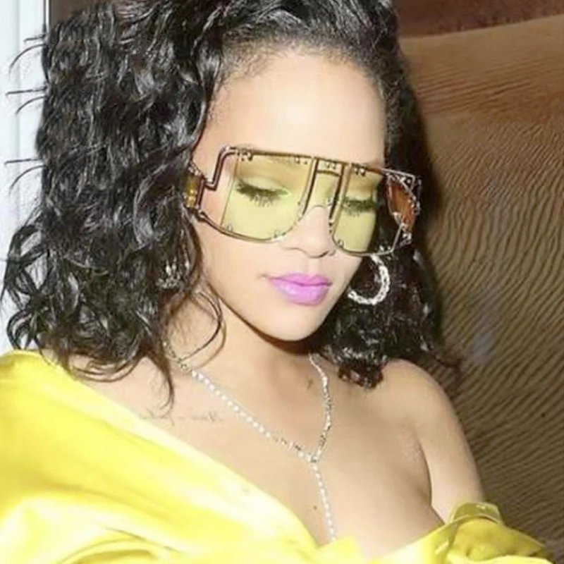 

Hot Sale Metal Big Square Frame Ladies Square Sunglasses