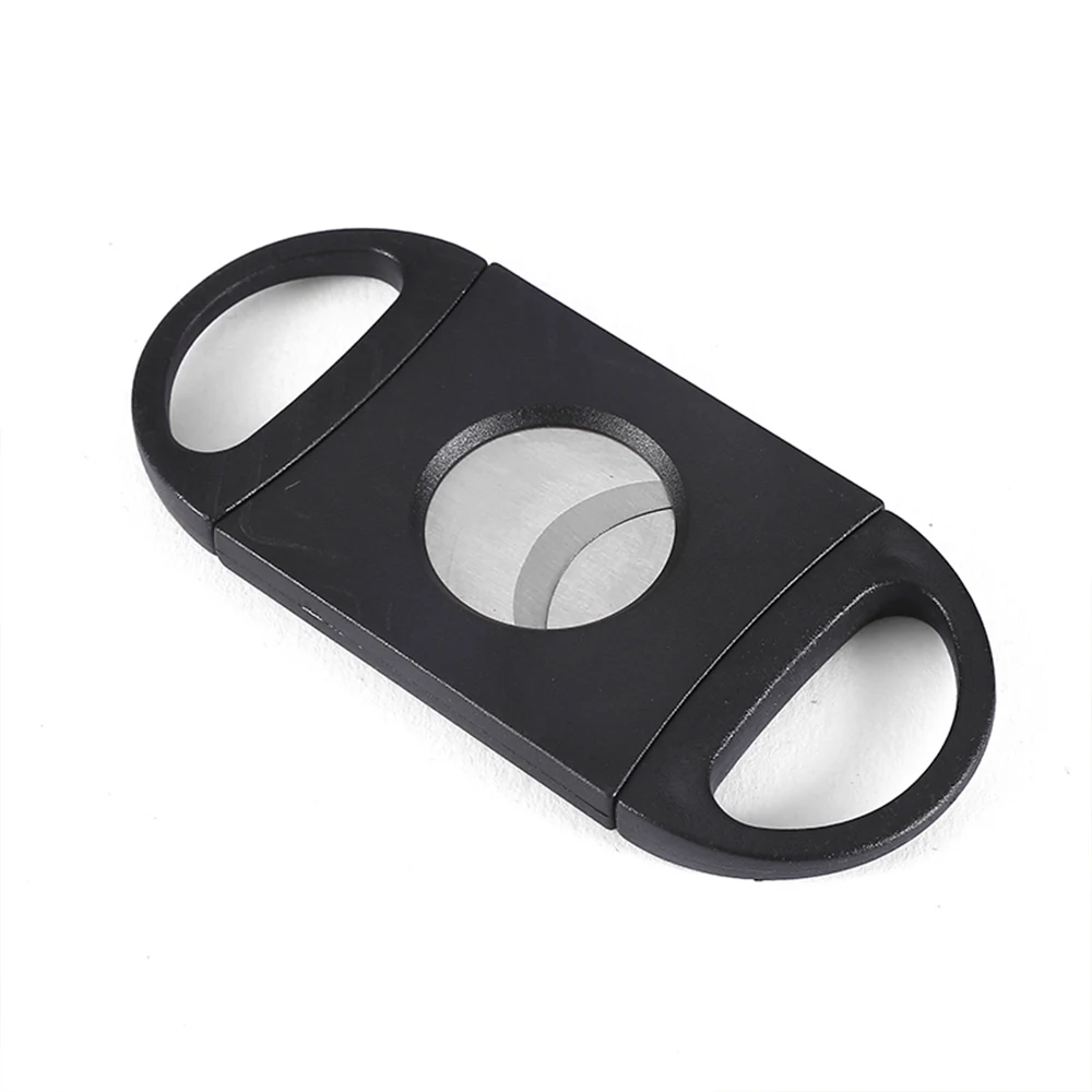 

Stainless Steel Pocket Cigar Cutter Knife Double Blades Cigar scissors, Black