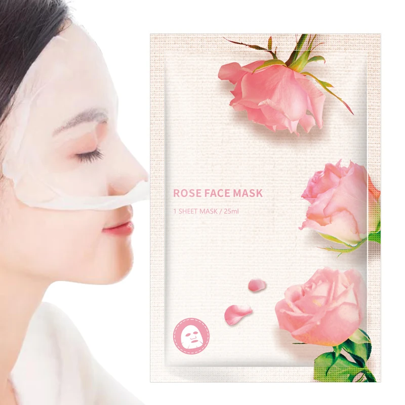 

Hot selling travel essentials Rose Orange sheet face masks skincare moisturizing facial mask