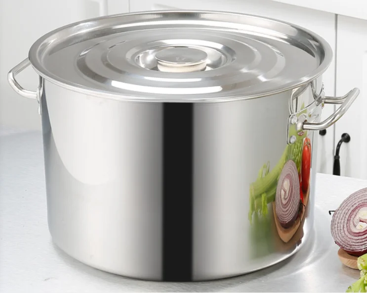 

Large hotel restaurant cookware stainless steel heavy duty soup bucket / stock pot