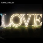 TOPREX 装飾 2D 3D 手紙ライト結婚式イベント会社のロゴカスタマイズ可能なワード文字アルファベットカスタム Lihgt
