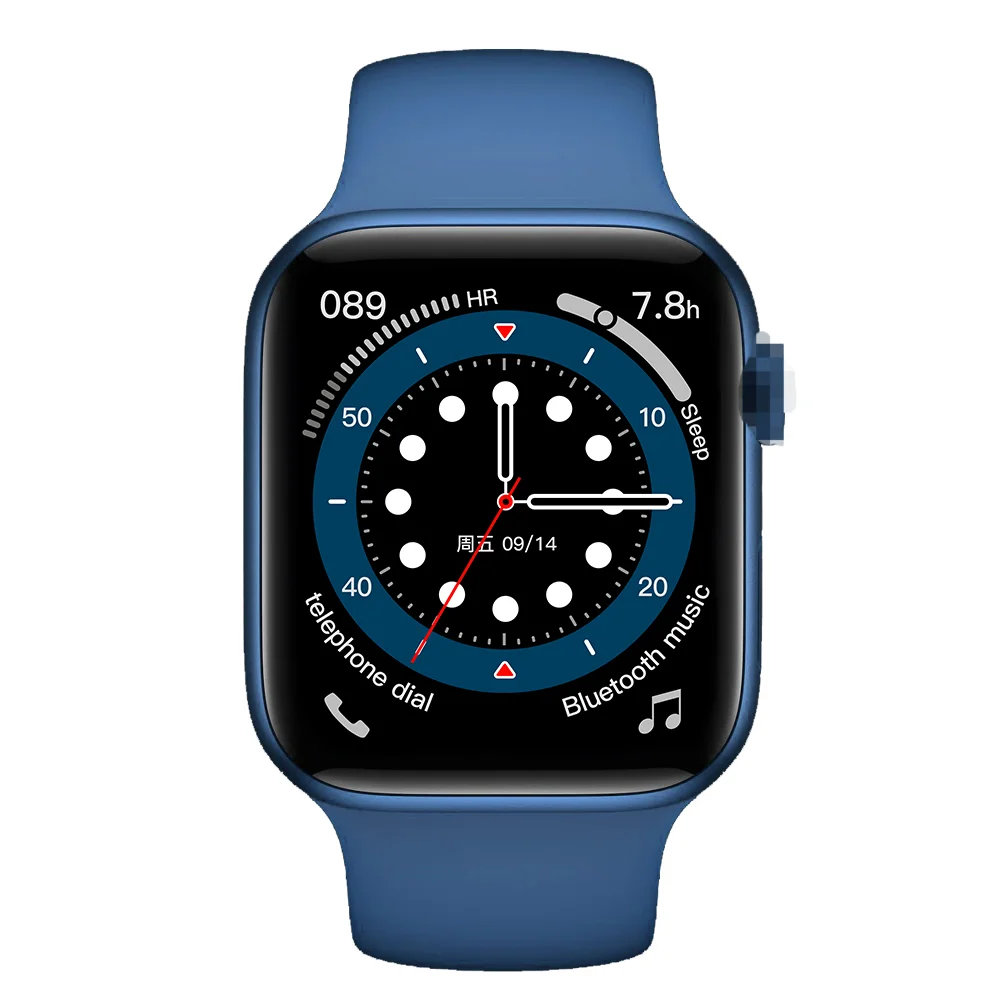 

SmartWatch w56 1.75 inch fitness reloj inteligente wireless charger heart rate IP68 Waterproof 1080 display smartwatch, White, blue, red,pink