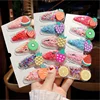 QJ20 Balry Girl Jewelry Korean 2019 hotsale BB hair clip multiple fruit baby hairpin sparkling paillette hairpin for babegirl