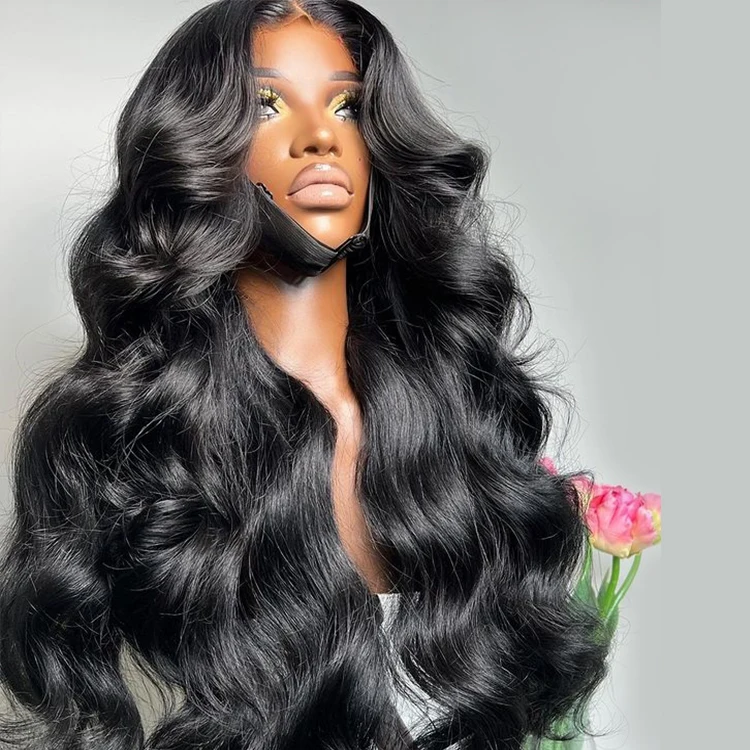 Drop Shipping Human Hair Body Wave Lace Front Wigs Cambodian Raw Virgin Human Hair Body Wave Human Hair Pre Plucked w
