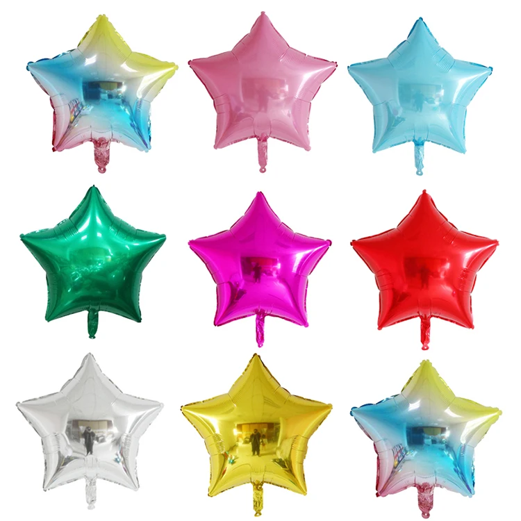 

Factory direct party decoration 18 inch five-pointed star aluminum foil balloon