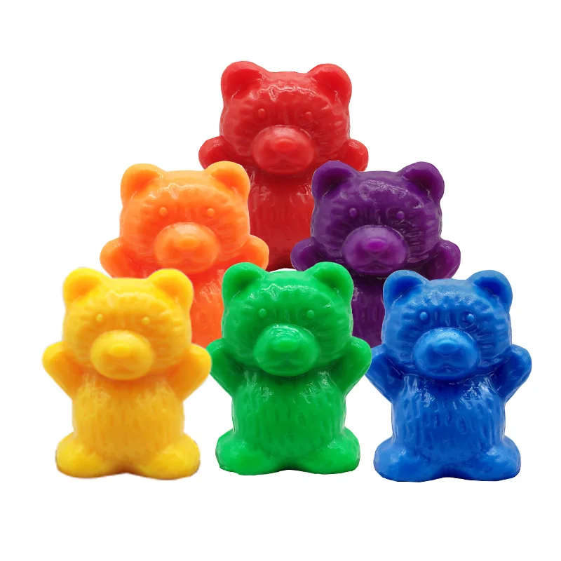 

90pcs Rainbow Counting Bears Play set with cups,dices etc.