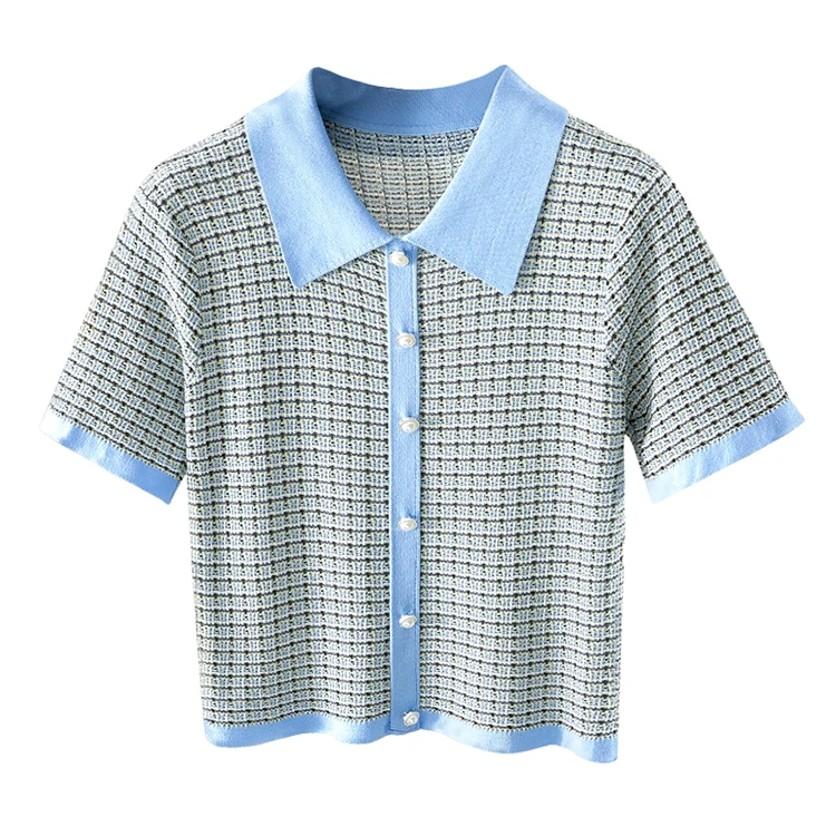 

Wholesale women Polo shirts short sleeves knits tops