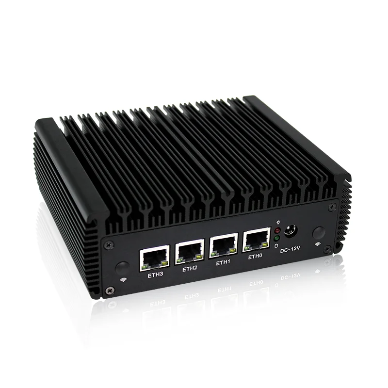 

2.5G Router Cele-ron J4125 Fanless Mini PC 4 In-tel I225 2xDDR4 pfSense OPNsense Ubuntu VPN Firewall Server